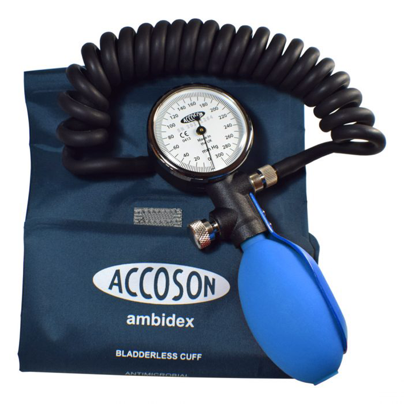 DUPLEX Hand Model Aneroid | Blue | Coiled Tube Ambidex