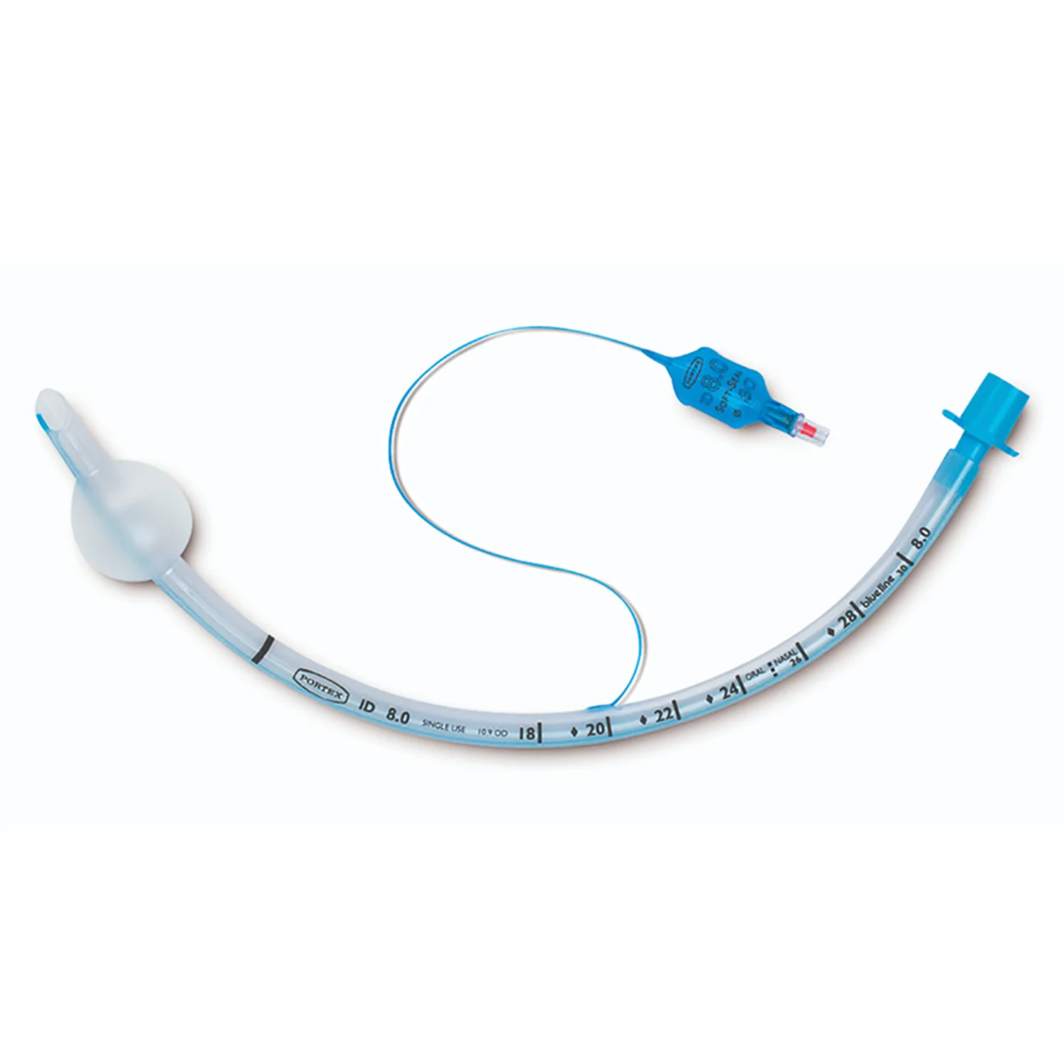 Portex Blue Line Endotracheal Tubes | Cuffed Oral/Nasal | Siliconized PVC | Size 7.0mm | Pack of 20