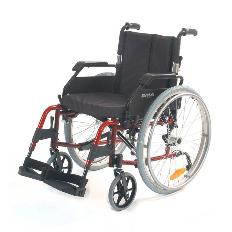 Roma Lightweight Wheelchair | 18" | Red