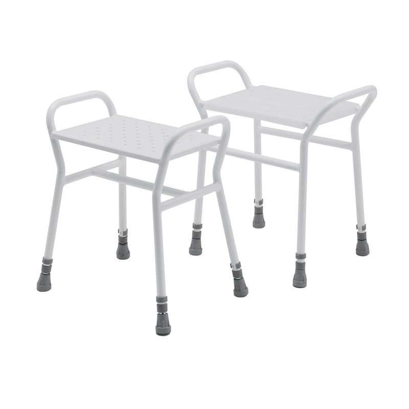 Adj. Shower Stool | Metal Seat