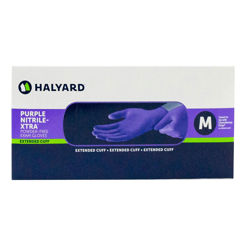 Halyard Purple Nitrile Powder Free Xtra Exam Gloves | Pack of 50 Pieces (2)