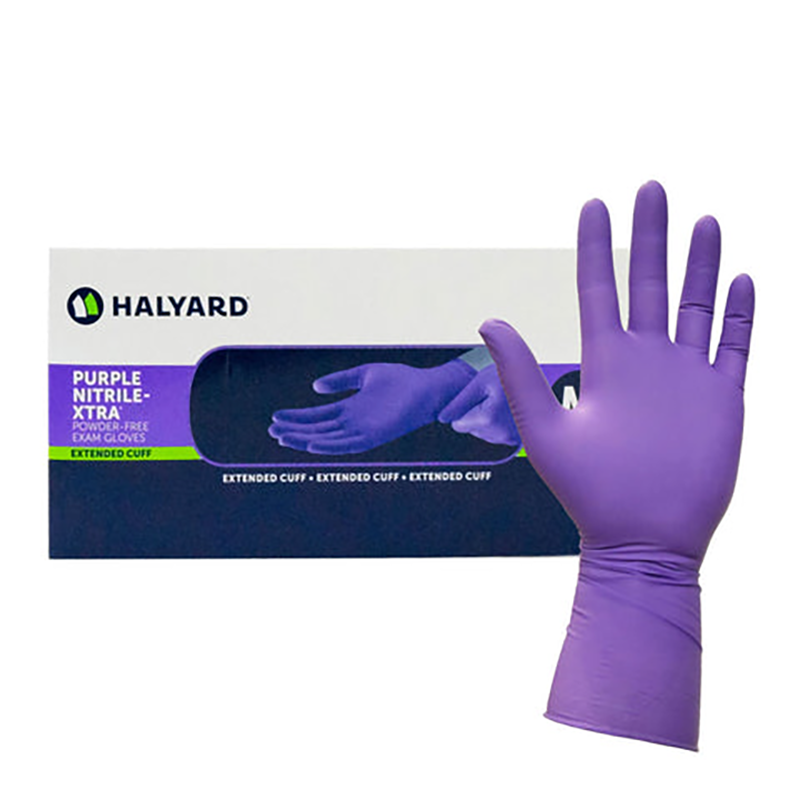 Halyard Purple Nitrile Powder Free Xtra Exam Gloves | Pack of 50 Pieces (1)