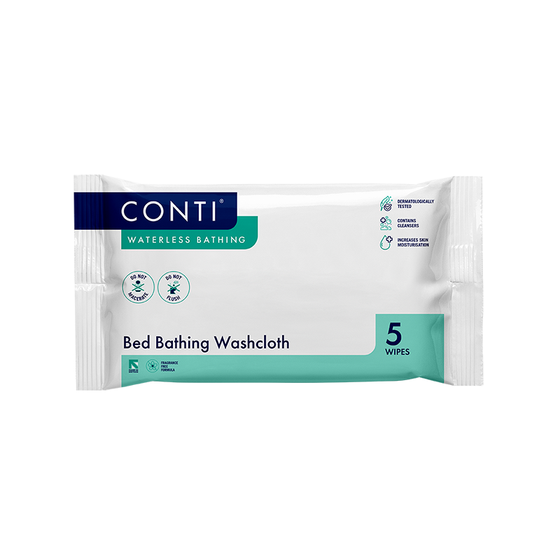 Conti Bed Bathing Washcloth | Fragrance Free | Pack of 5
