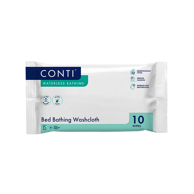 Conti Bed Bathing Washcloth | Lightly Fragranced | Pack of 10
