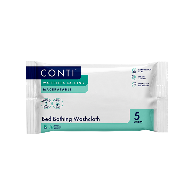 Conti Bed Bathing Washcloth (Maceratable) | Lightly Fragranced | Pack of 5