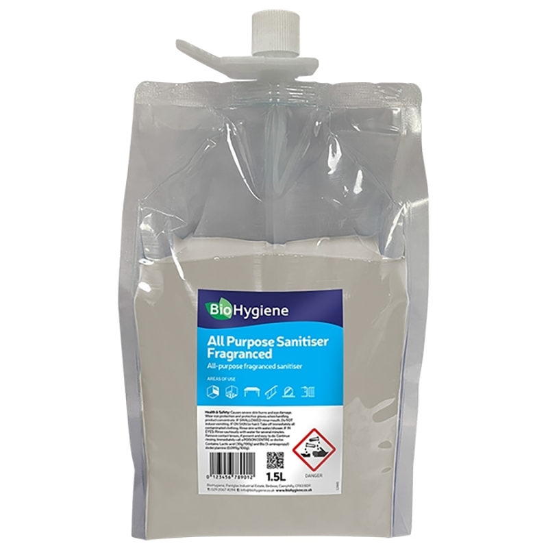 BioHygiene All Purpose Sanitiser (Dosing Pouch) | 1.5L | Single