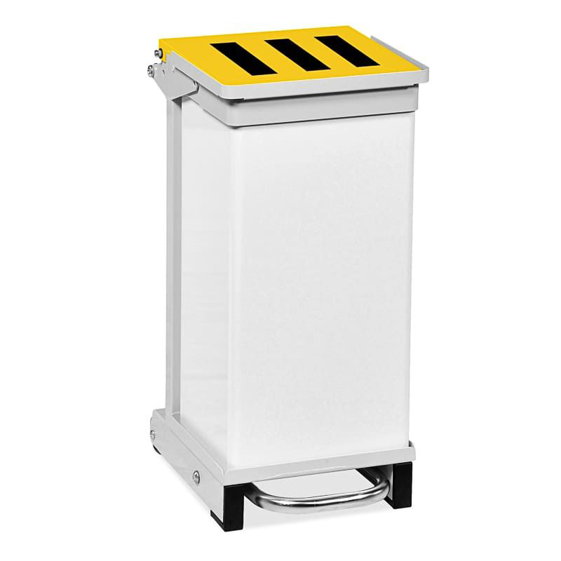 Bristol Maid 20L Bin Hands Free & Silent Closing | Yellow & Black Striped Lid