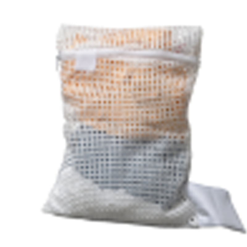 Mesh Bag | 30 x 40cm | Zip closure and name tag | White | Single (1)