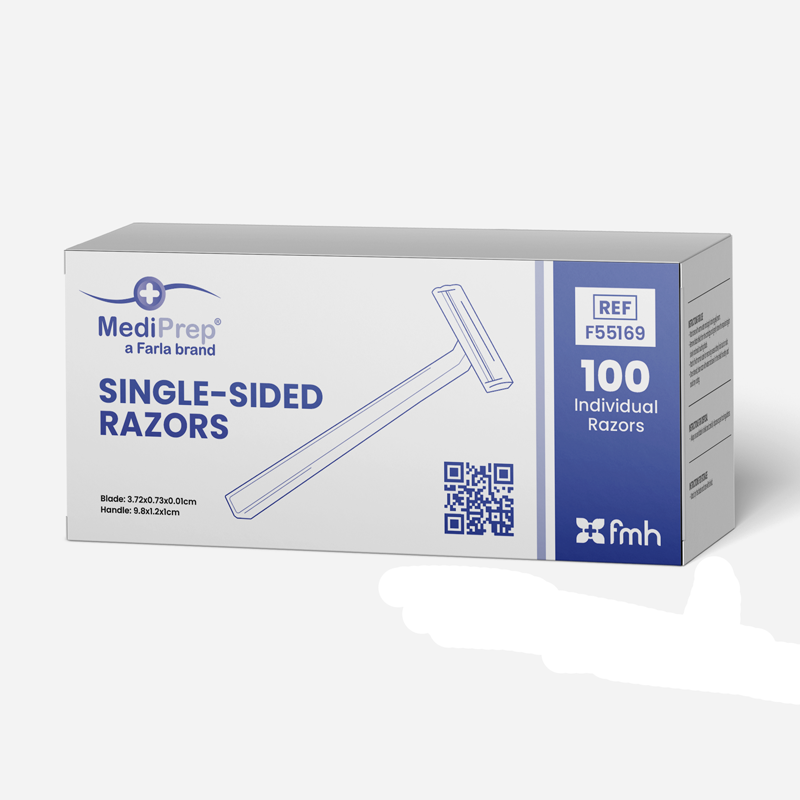 MediPrep Single Sided Razors | Pack of 100