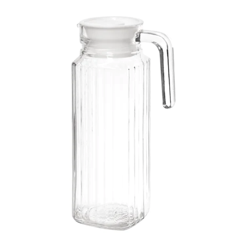 Olympia Ribbed Glass Jug | 1L | Pack of 6