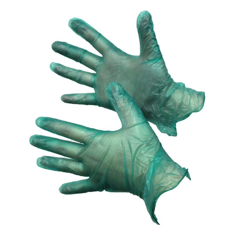 Gloveman PF Vinyl Gloves | Green | Pack of 100 Pieces (1)