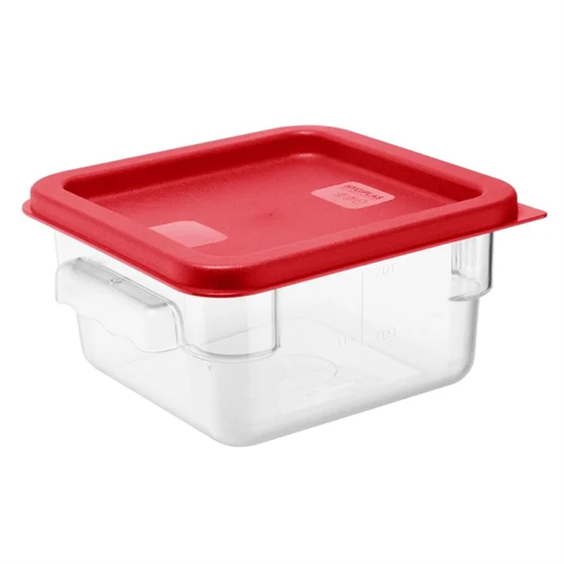 Hygiplas Square Food Storage Container Lid | Red | Small (1)