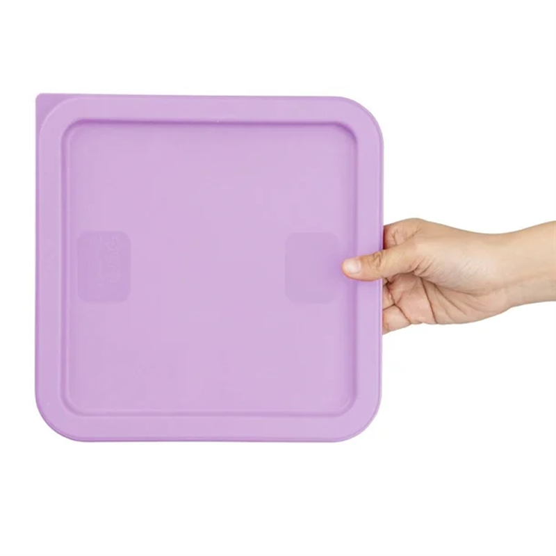 Hygiplas Square Food Storage Container Lid | Purple | Medium