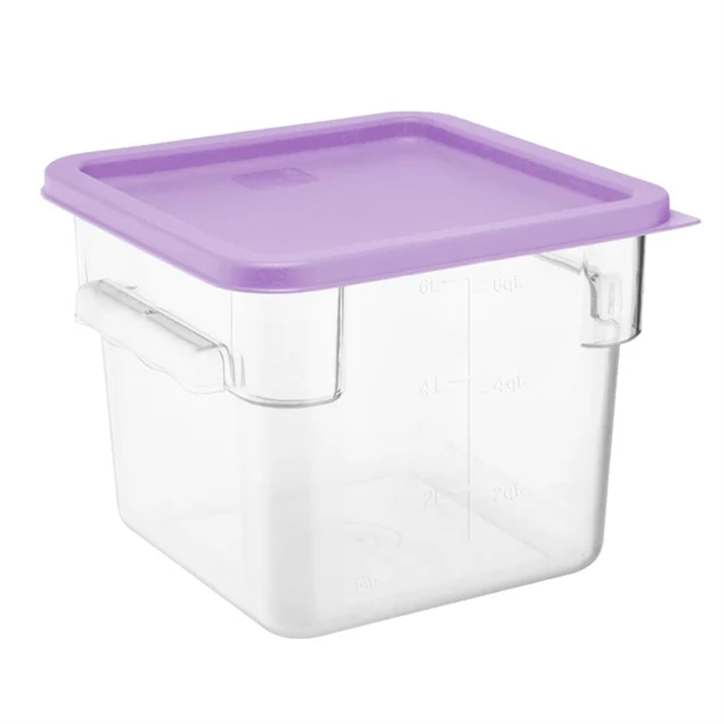 Hygiplas Square Food Storage Container Lid | Purple | Medium (1)