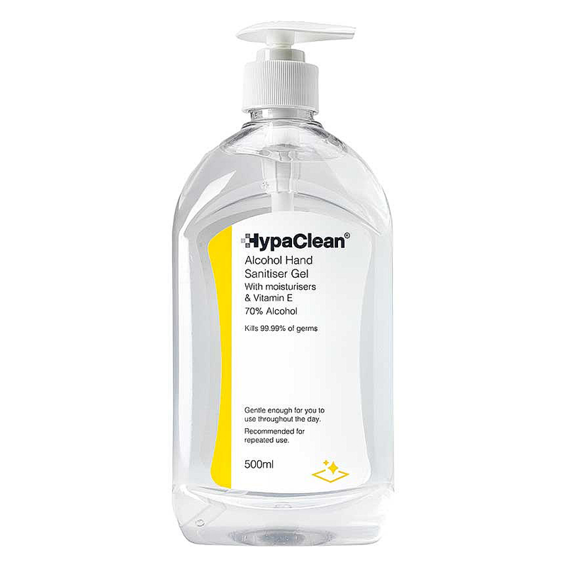 Hypaclean Alcohol Hand Gel Pump Dispenser | 500ml | Single
