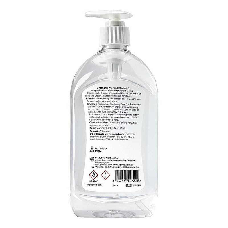 Hypaclean Alcohol Hand Gel Pump Dispenser | 500ml | Single (1)