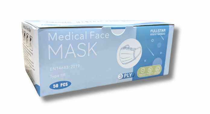 Type IIR Surgical Face Mask | Blue | Pack of 50 (1)