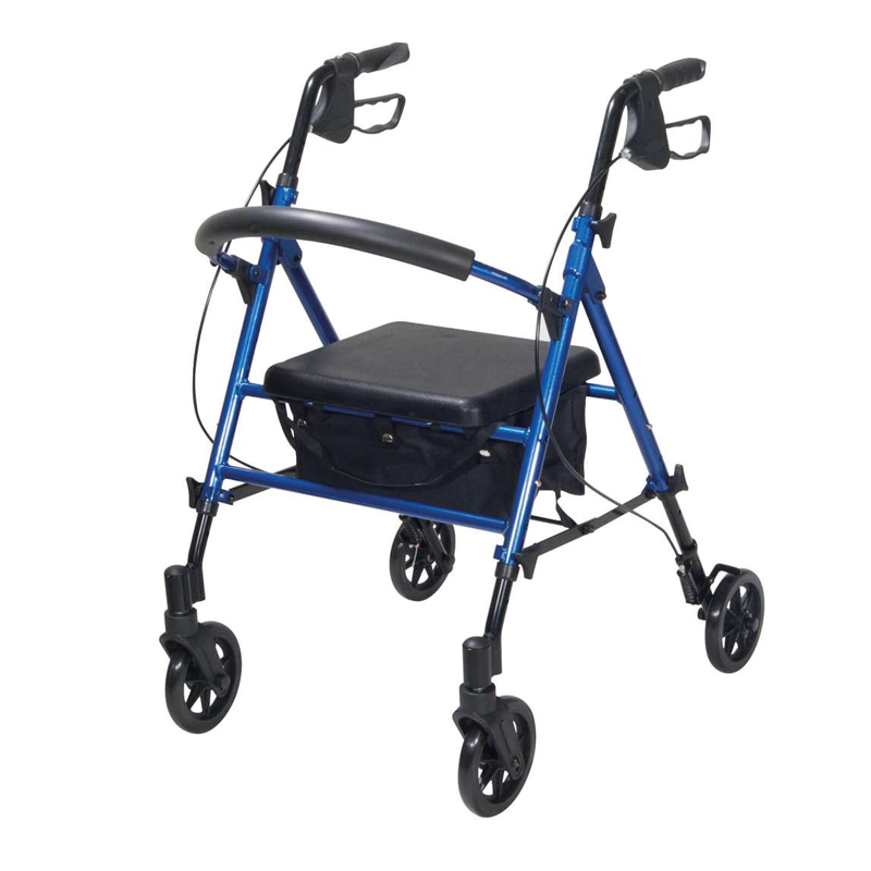 Adjustable Aluminium Rollator 8" Wheels | Blue
