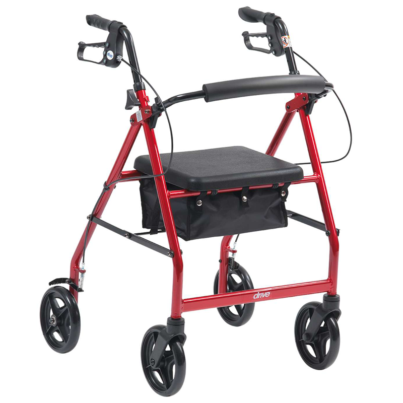 Aluminium Rollator 8" Wheels | Red
