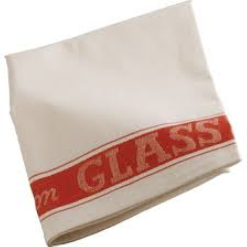 Tea Towels | Glass Cloth Linen Union | 76 x 50cm | Red | Pack of 10