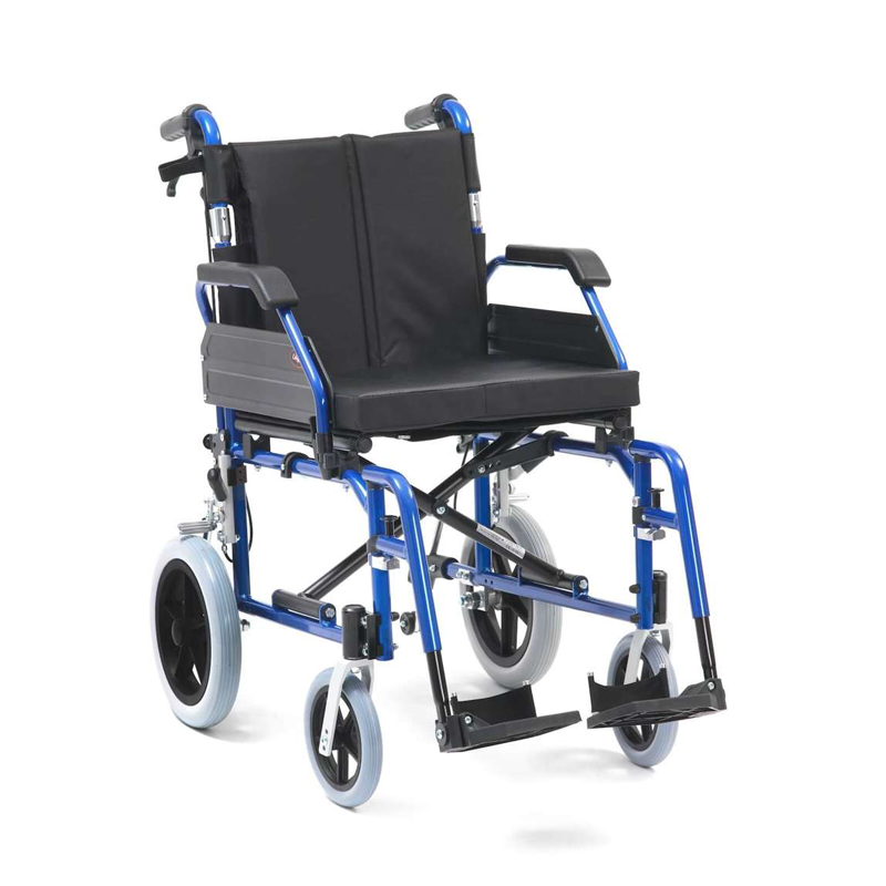 XS Aluminium Transit Wheelchair | Blue | 18"