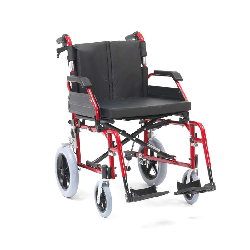 XS Aluminium Transit Wheelchair | Red | 20"