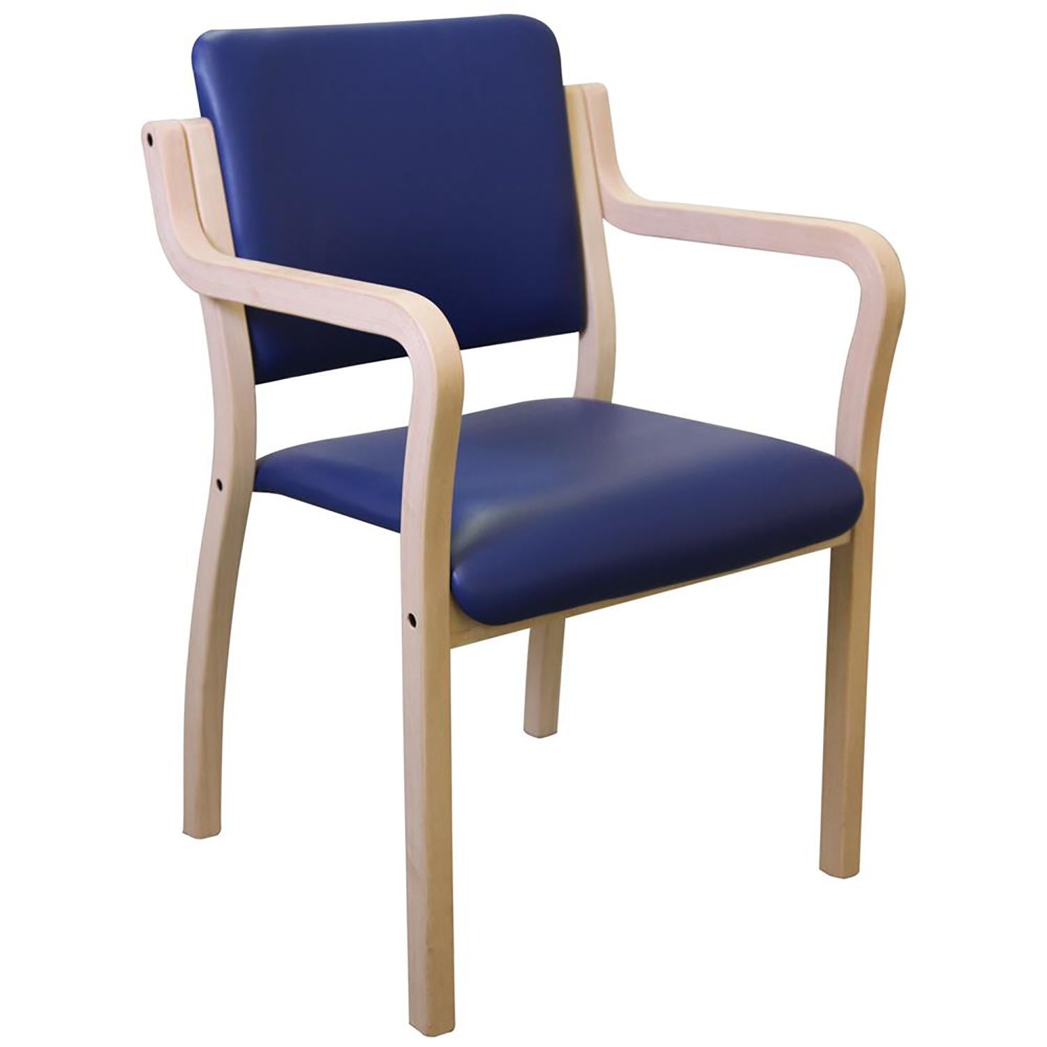 Genesis Chair | No Arms | Anti-bacterial Vinyl Upholstery | Cool Blue