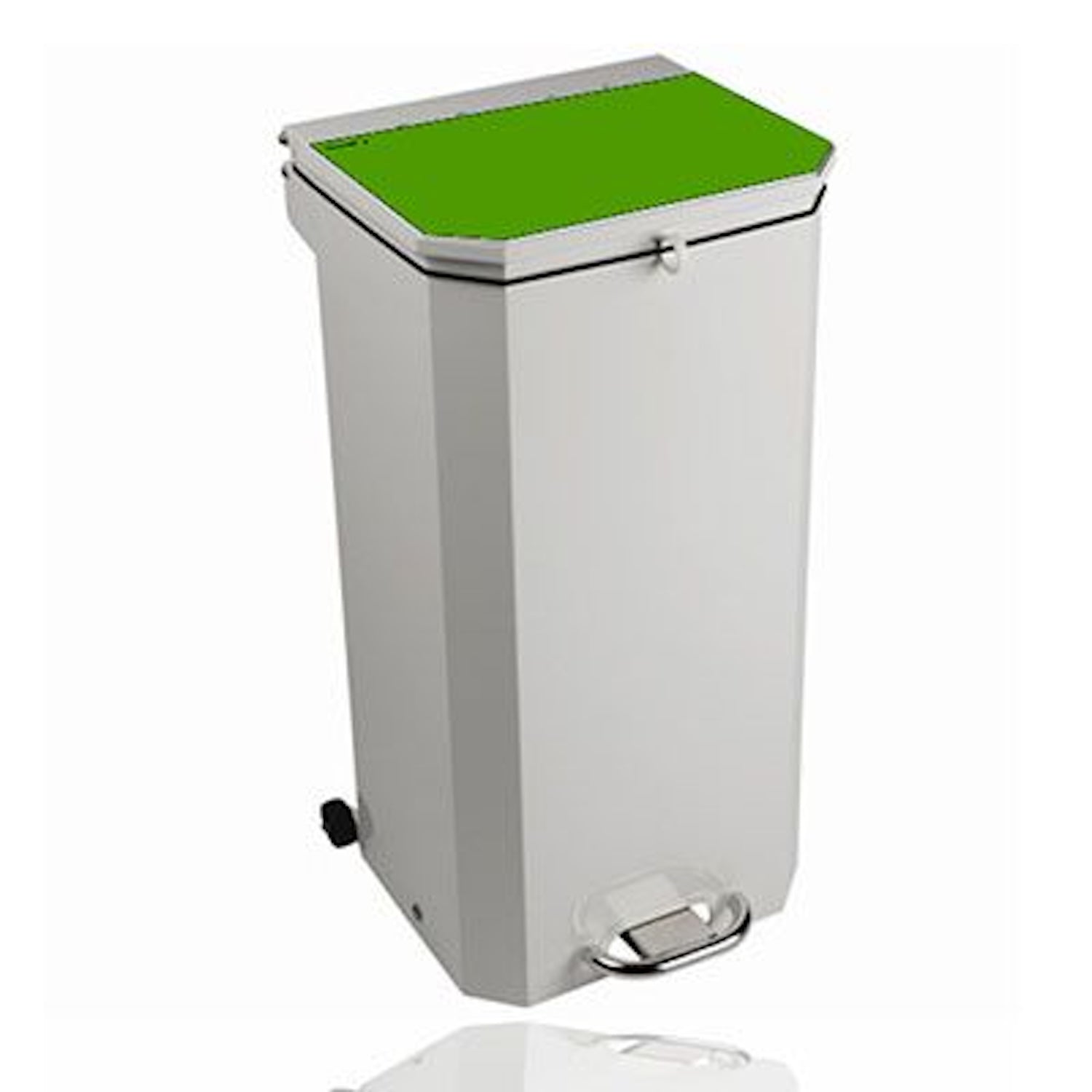 20 Litre Flame Retardant Waste Bin | Green Lid