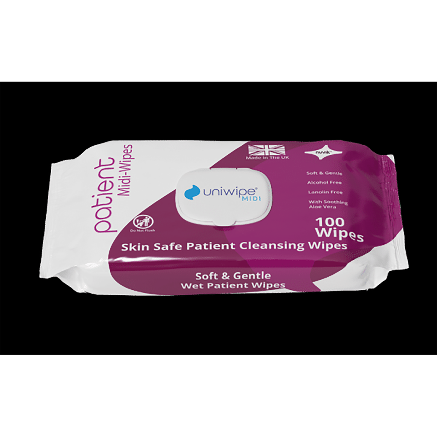 Uniwipe Skin Safe Patient Cleansing Wipes | Pack of 100 Wipes