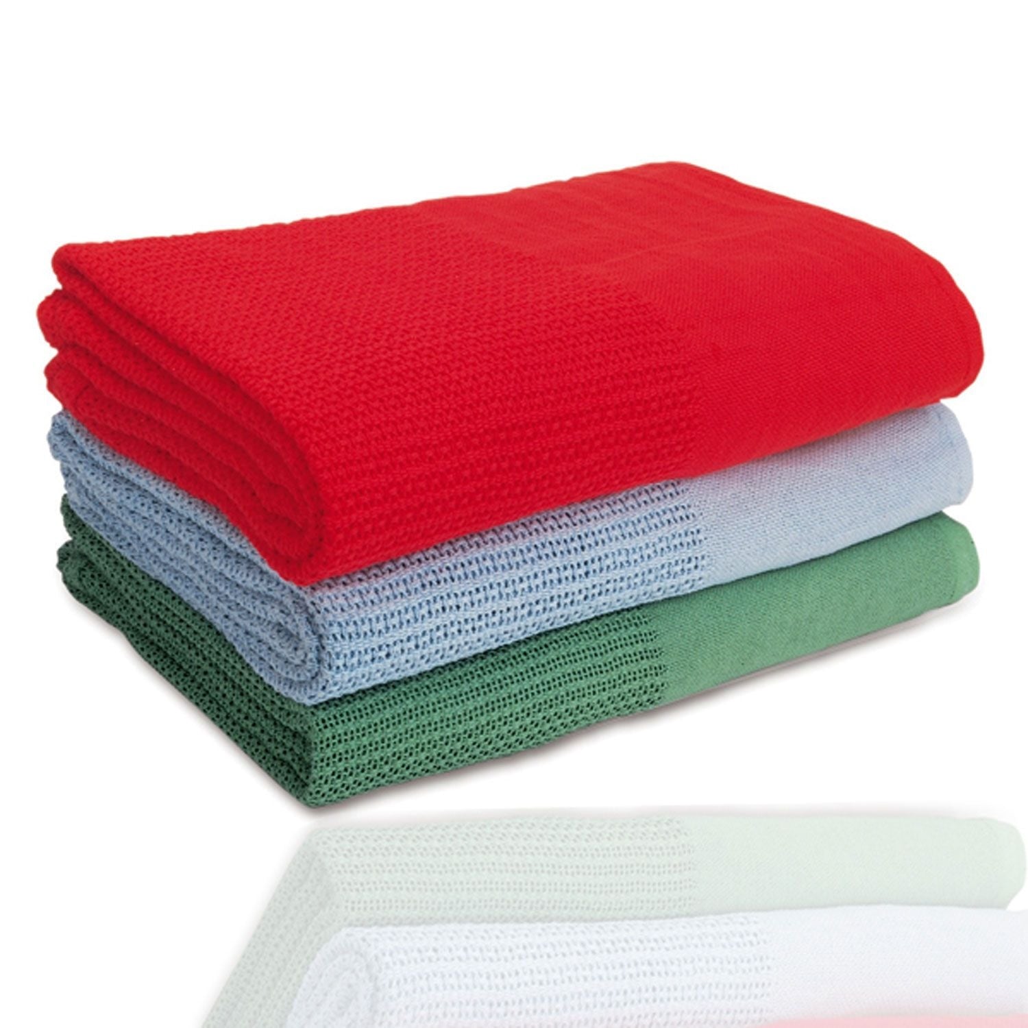 Cellular Blankets | Green | Regular