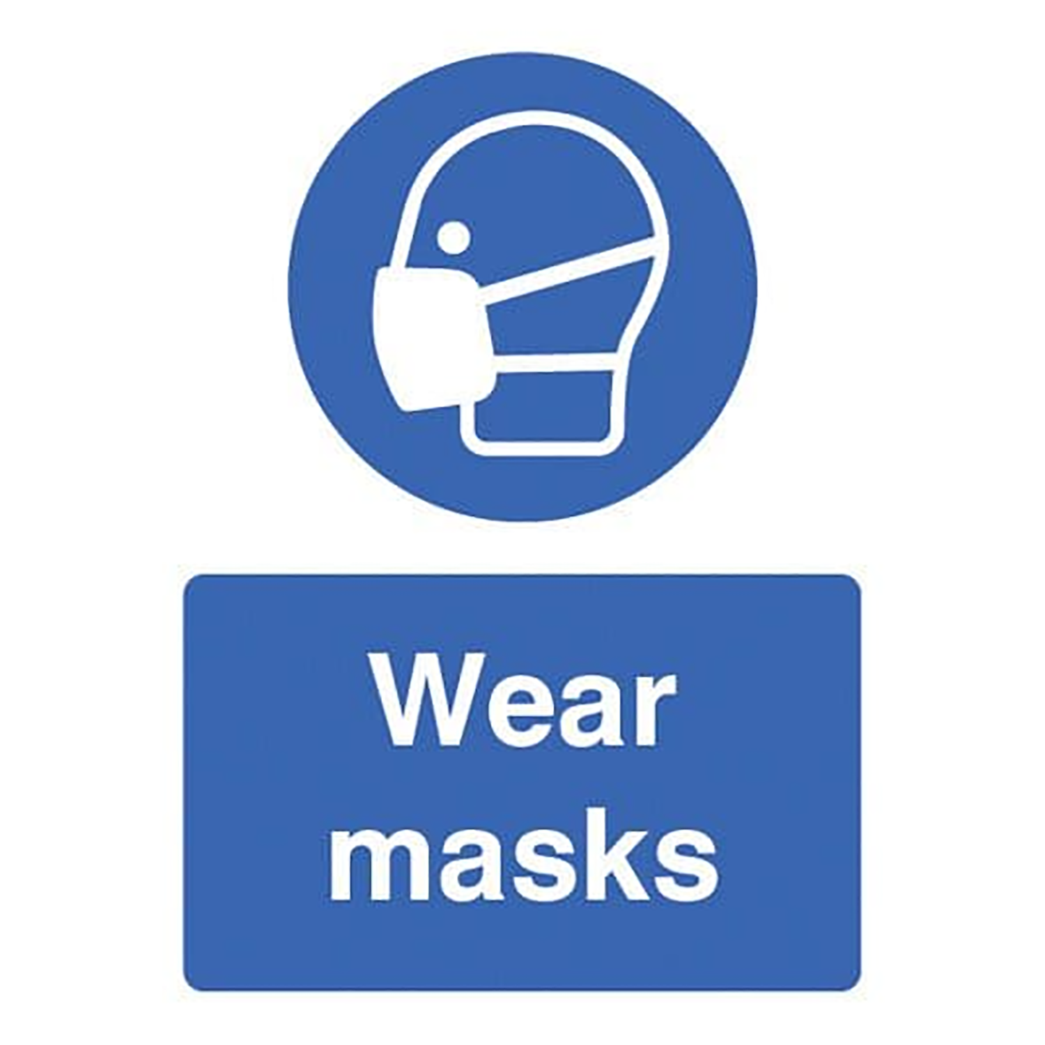 Wear Masks Sign | Vinyl | 200 x 150mm | Single