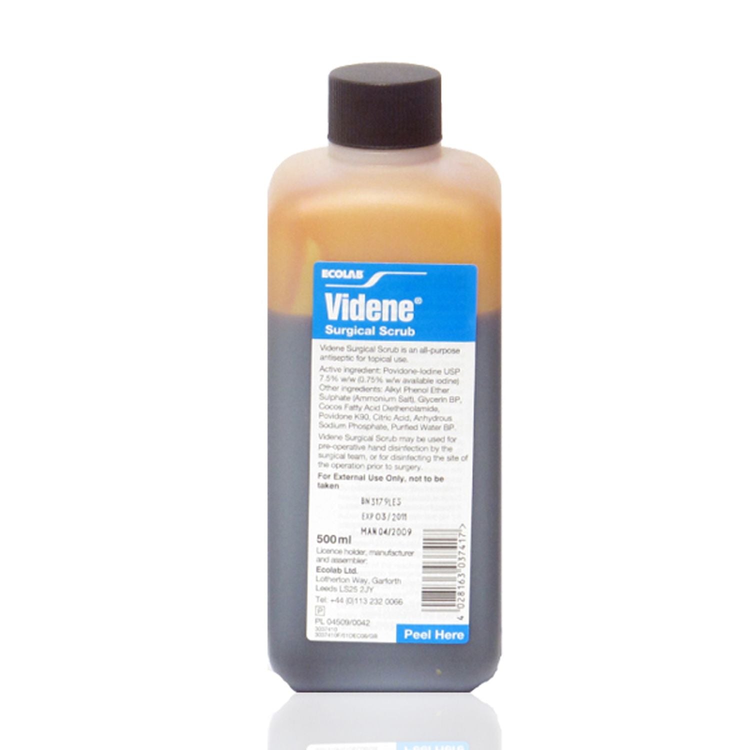 Povoiodine Surgical Scrub | P | 7.5%/500ml | Solution | Single