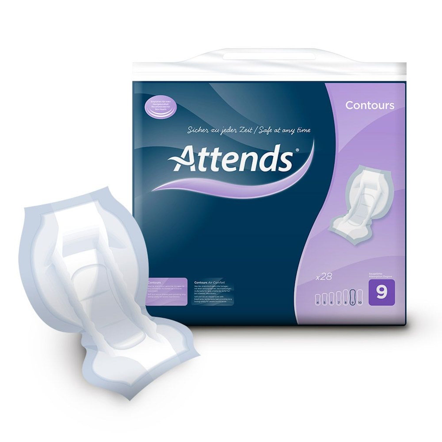 Attends Contours Regular 9 | Pack of 28