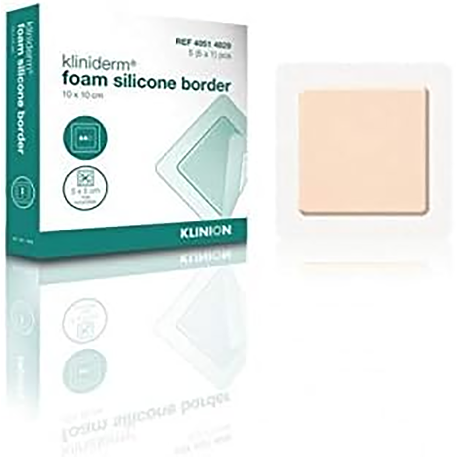 Kliniderm Foam Silicone Bordered | 10 x 10cm | Pack of 5 (1)