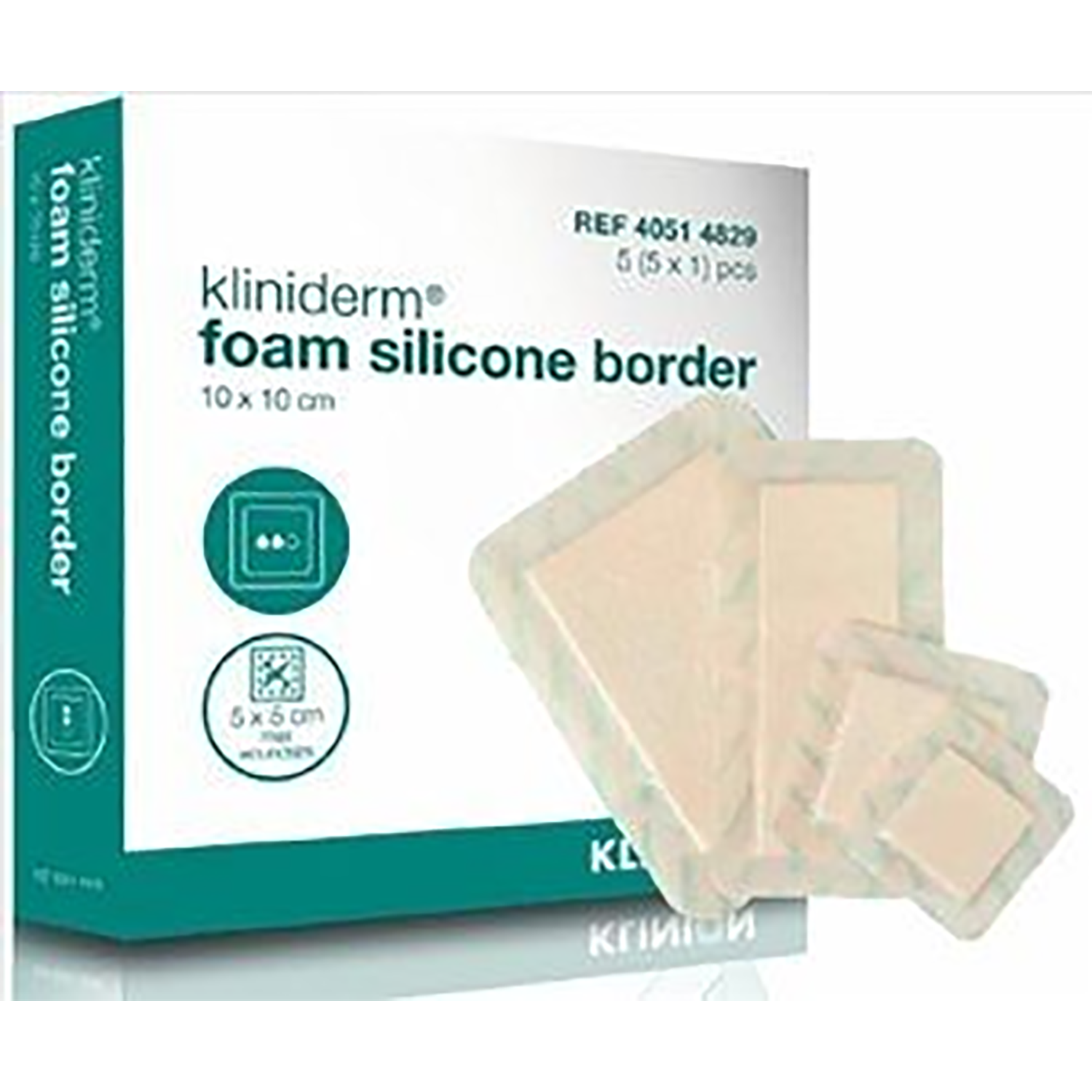 Kliniderm Foam Silicone Bordered | 10 x 10cm | Pack of 5