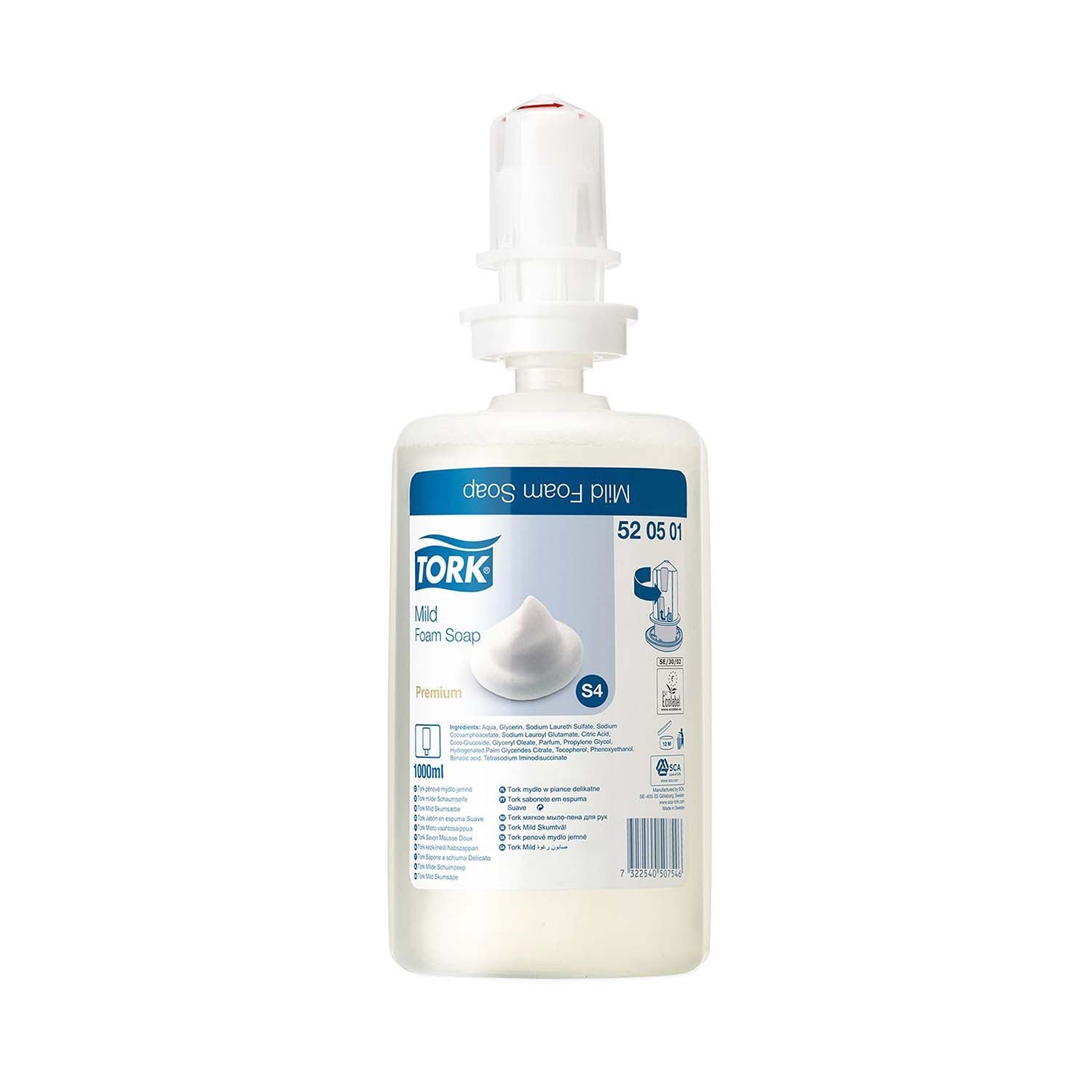 Tork Mild Foam Soap 1L | Pack of 6 (2500 Doses)