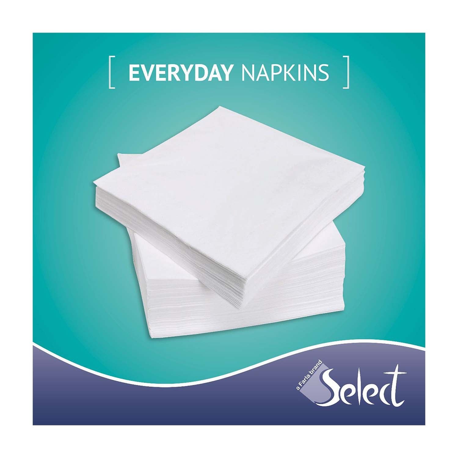 Select Everyday Napkins | 2 Ply | 33 x 33cm | White | Case of 2000