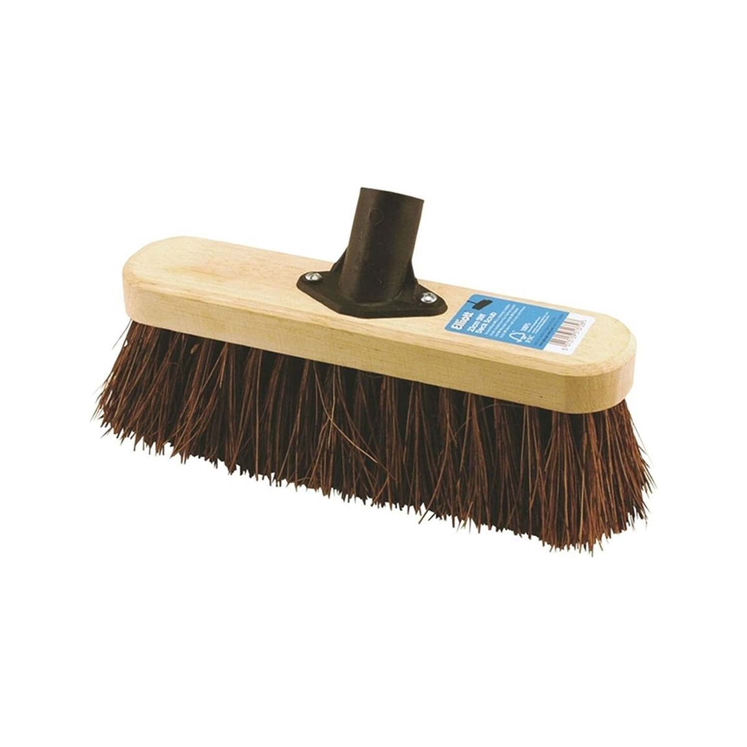 KleenMe Garden Broom Stiff Fibre with Natural Wood Handle