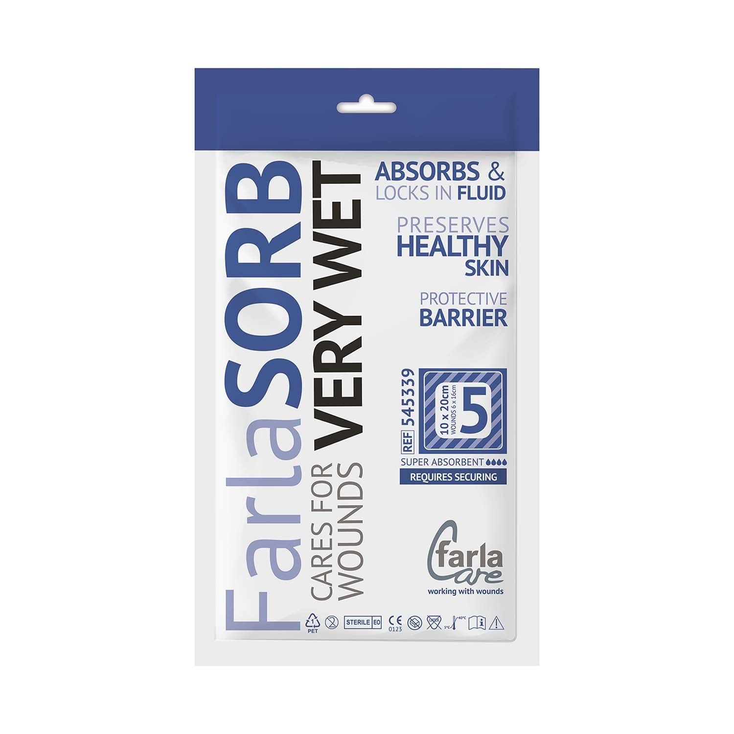 FarlaSORB Super Absorbent | 10 x 20cm | Pack of 5