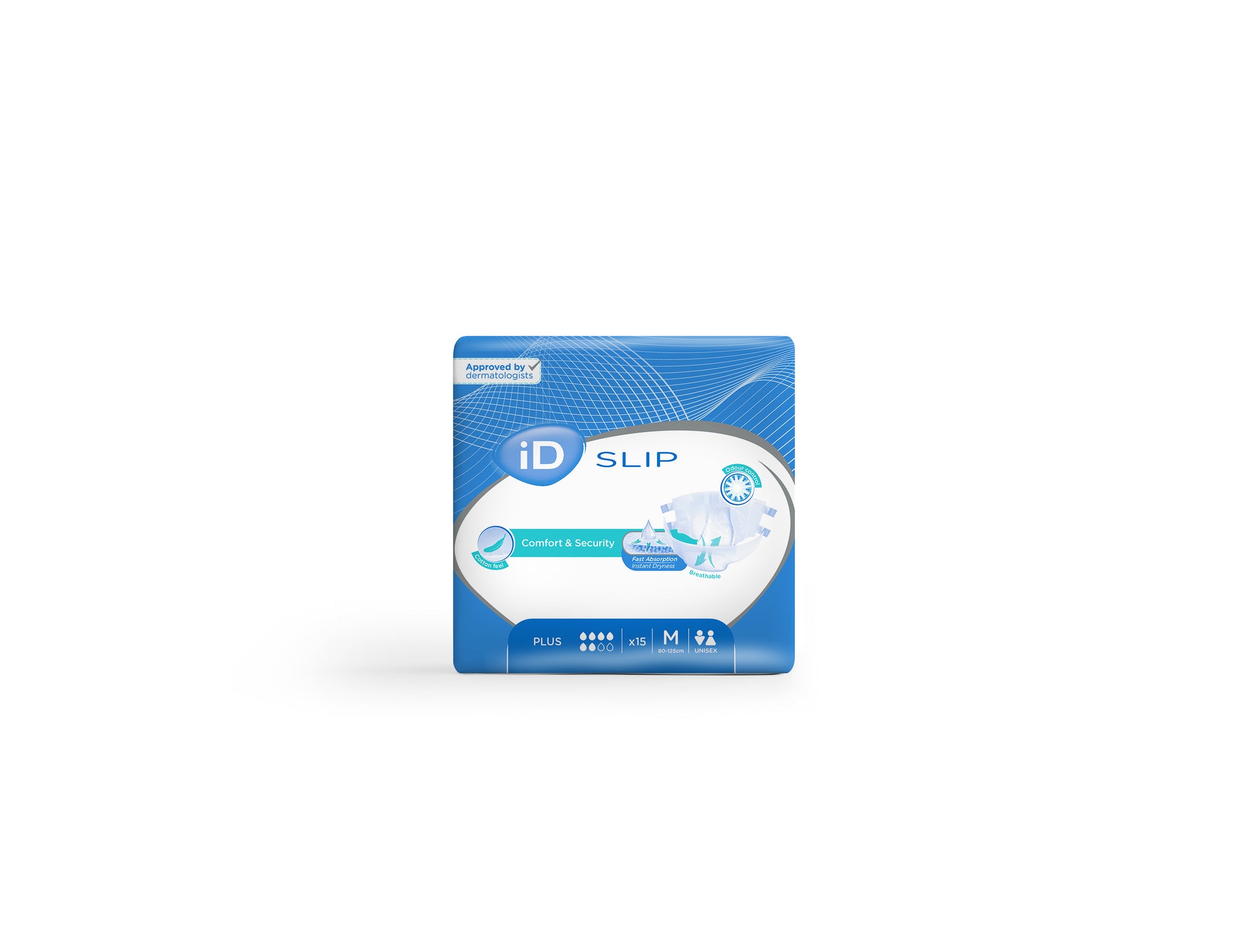 iD Slip TBS Plus Medium | Pack of 15 | Case of 6 (15 x 6 Pieces) (1)