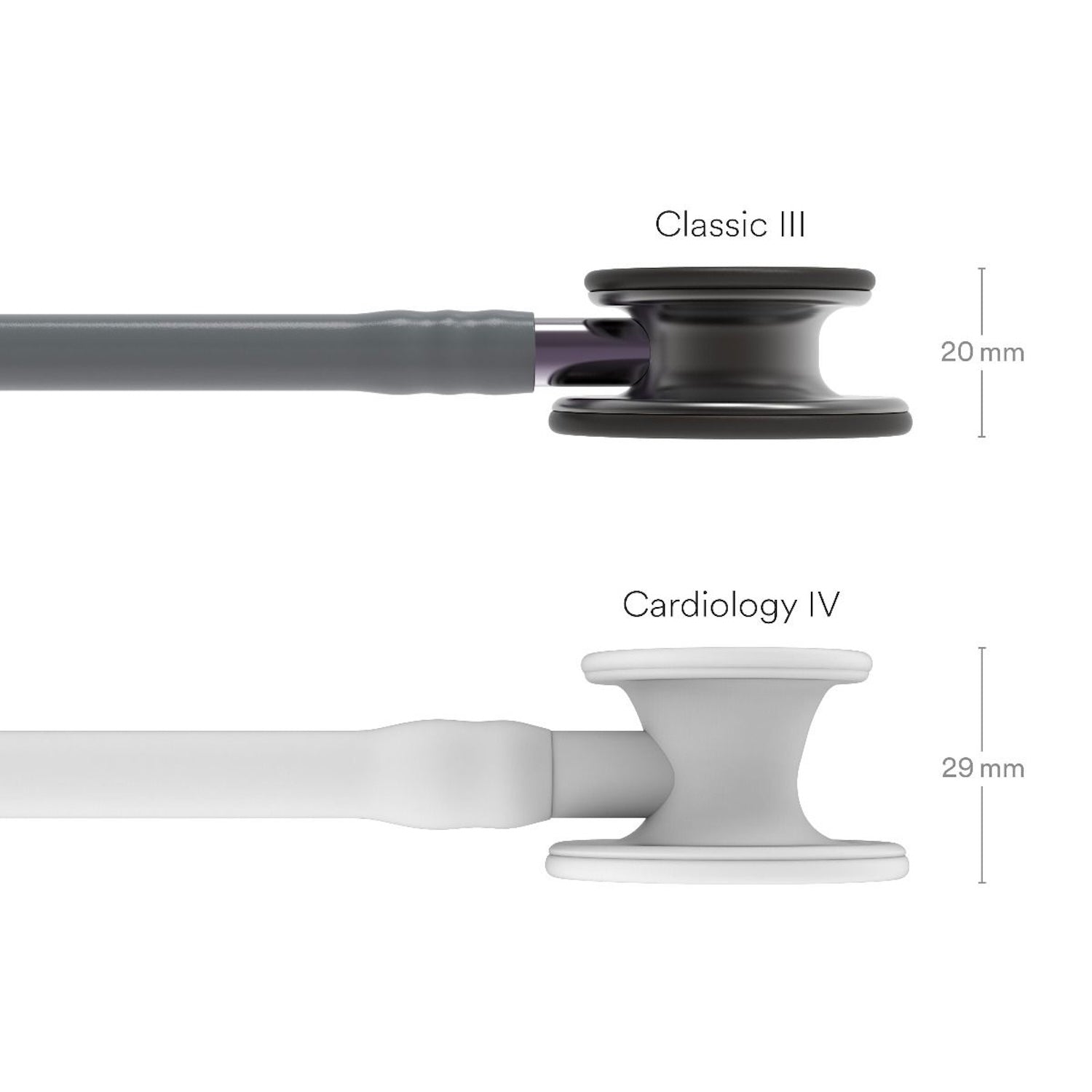 3M Littmann Classic III Stethoscope | Smoke Edition | Grey Tube, Violet Grey Stem (2)