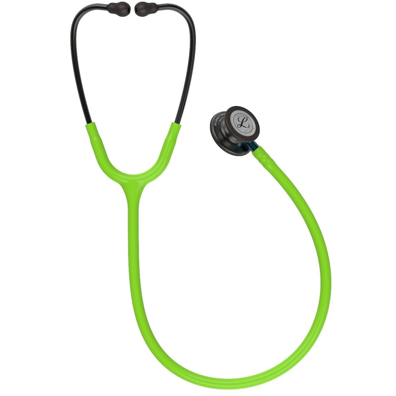 3M Littmann Classic III Stethoscope | Smoke Edition | Lime Green Tube, Blue Stem (1)