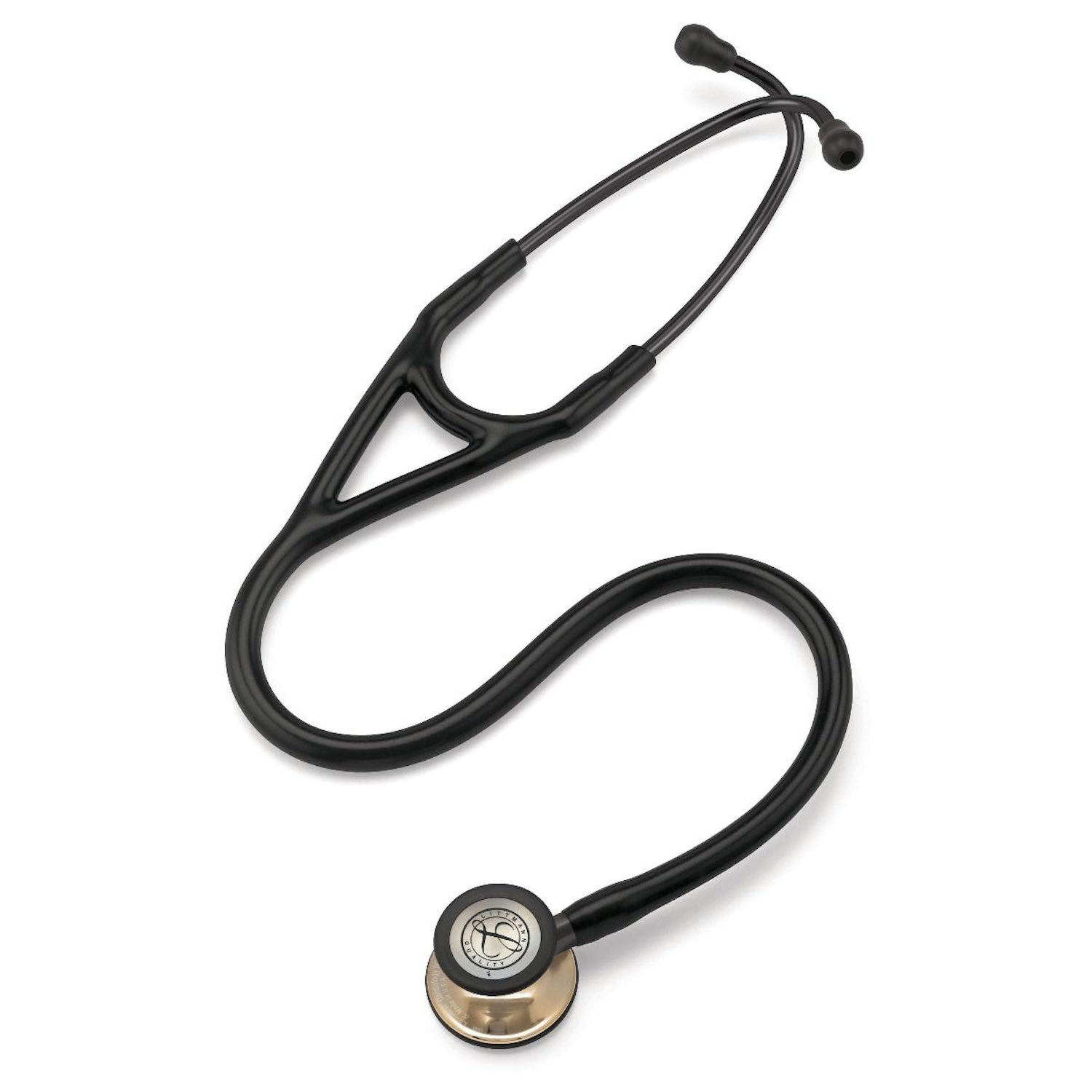 3M Littmann Cardiology IV Stethoscope | Champagne Finish Chestpiece | Black Tube (2)