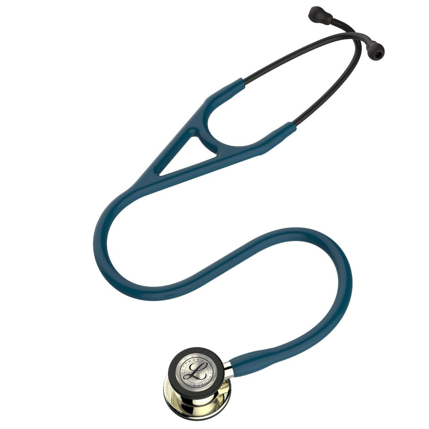 3M Littmann Cardiology IV Stethoscope | Champagne Chestpiece | Caribbean Blue Tube (2)