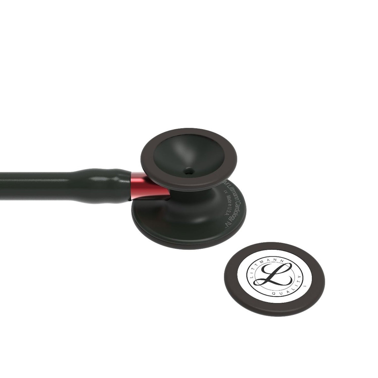 3M Littmann Cardiology IV Stethoscope | Black Edition | Black Tube | Red Stem (4)