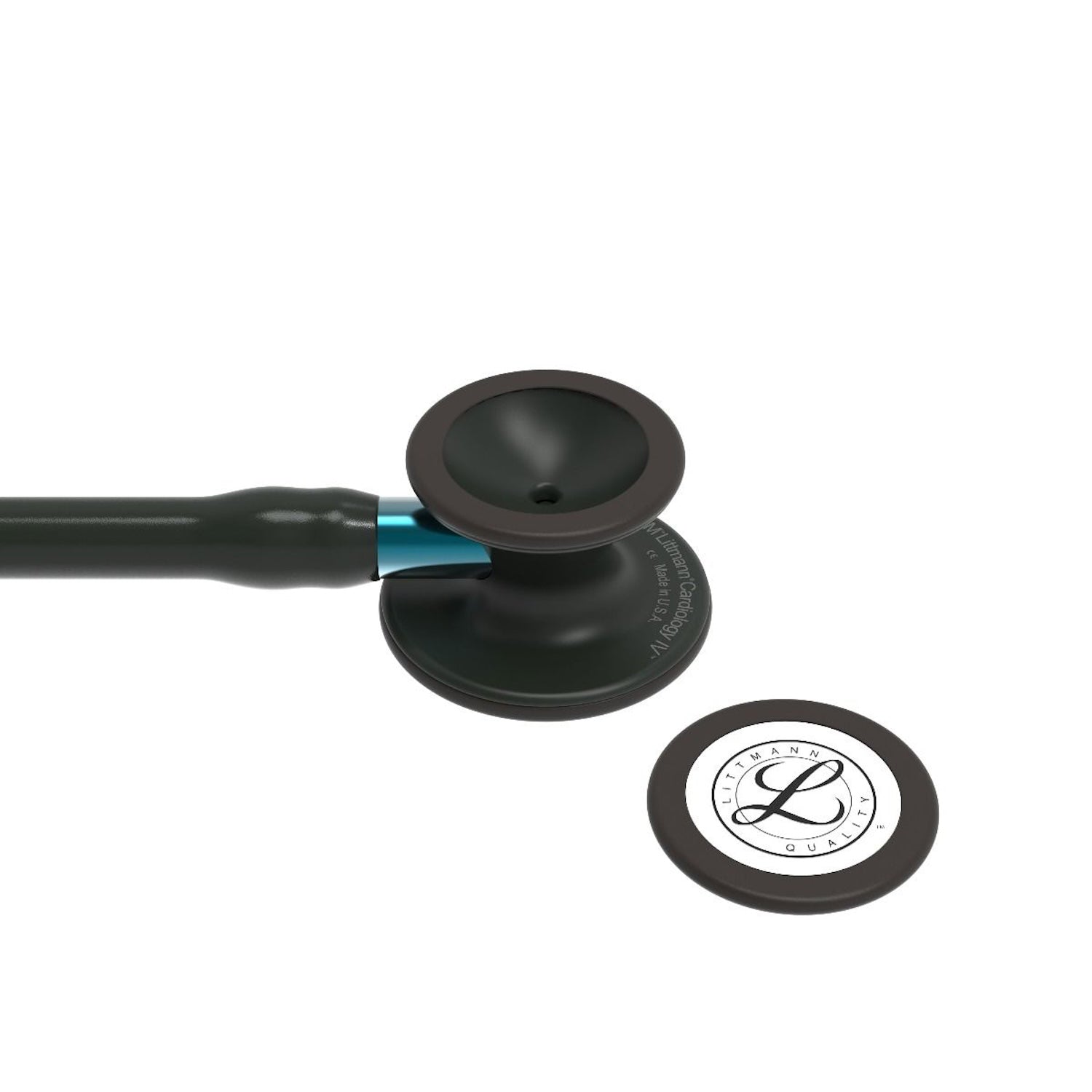 3M Littmann Cardiology IV Stethoscope | Black Edition | Black Tube | Blue Stem (4)