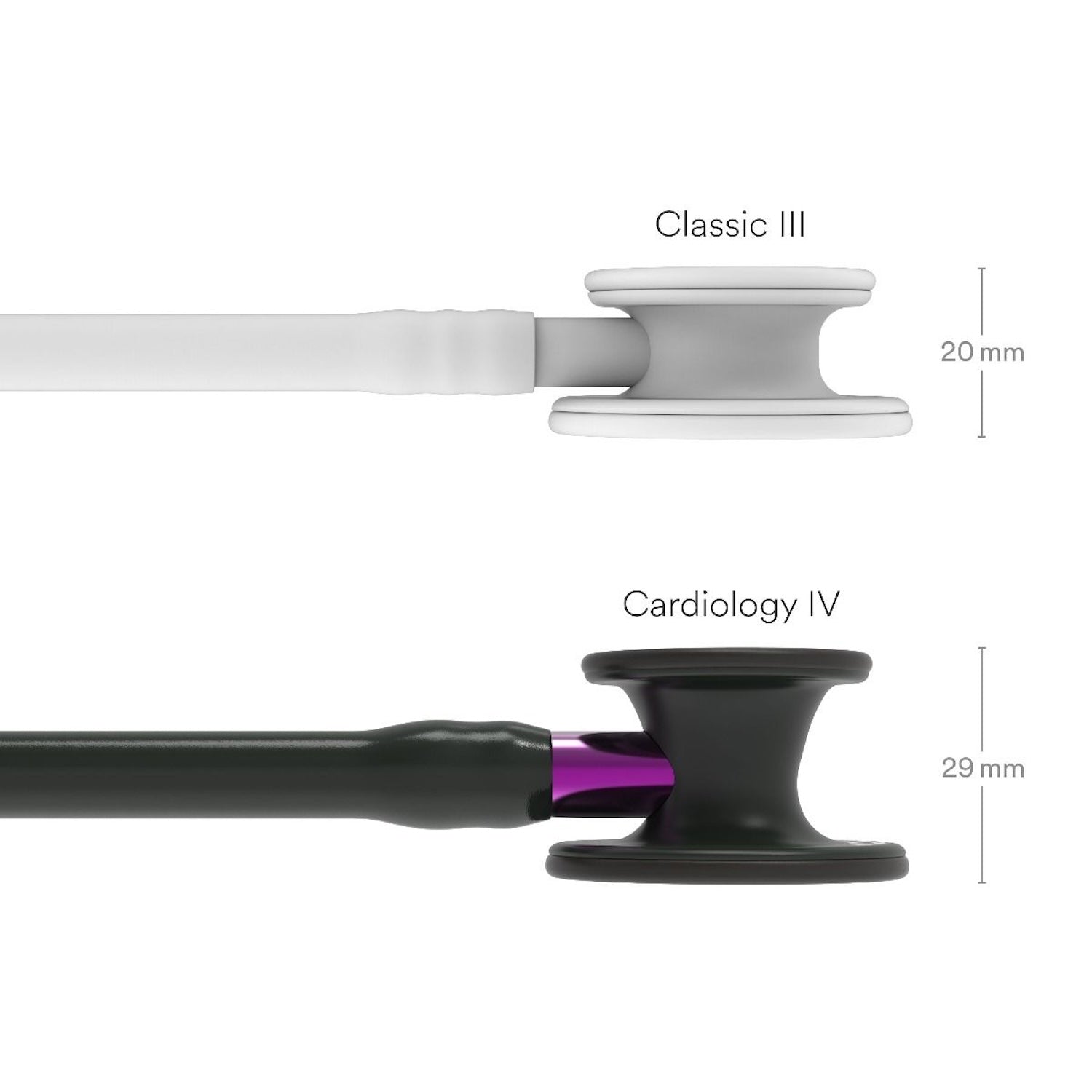 3M Littmann Cardiology IV Stethoscope | Black Edition | Black Tube | Violet Stem (2)