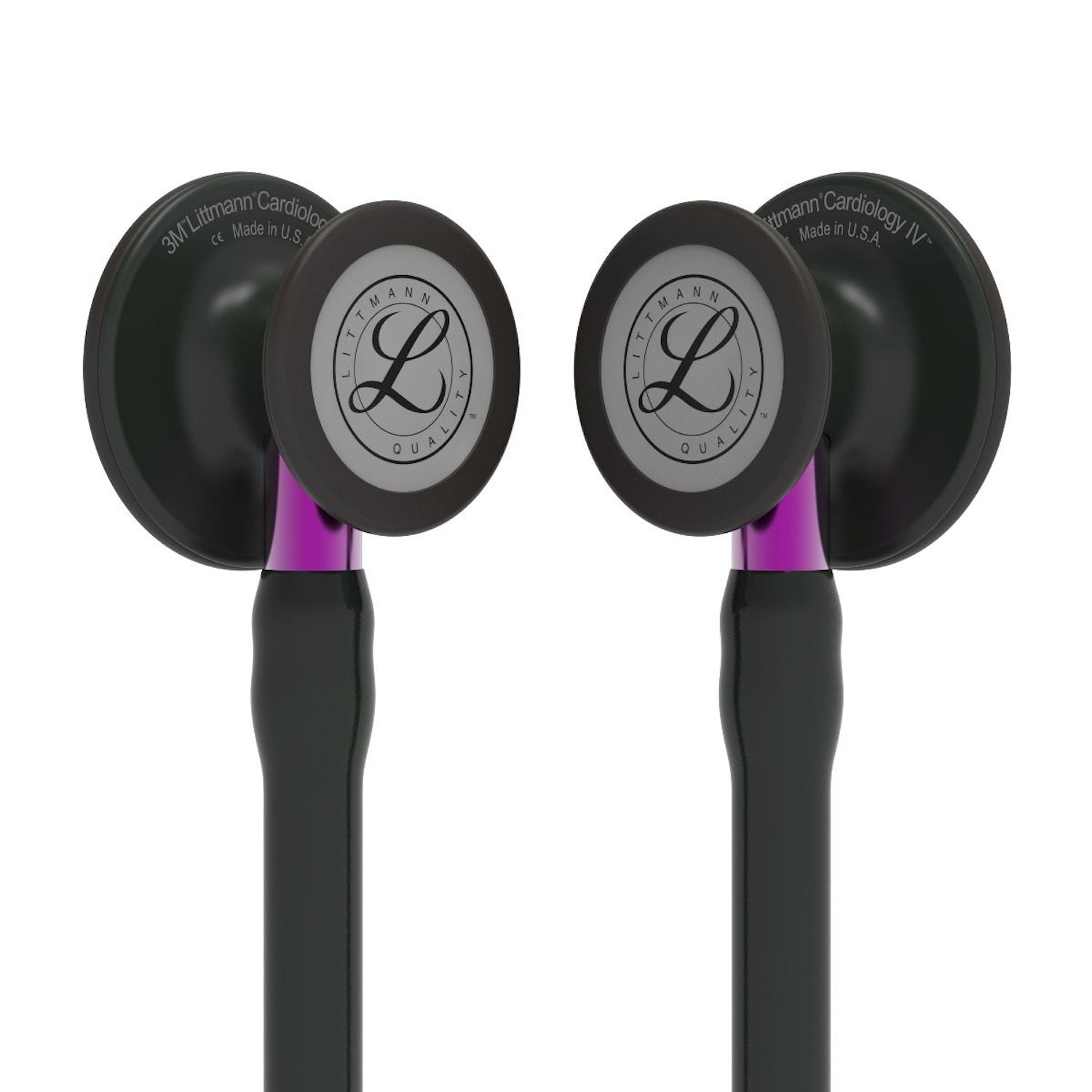 3M Littmann Cardiology IV Stethoscope | Black Edition | Black Tube | Violet Stem (5)