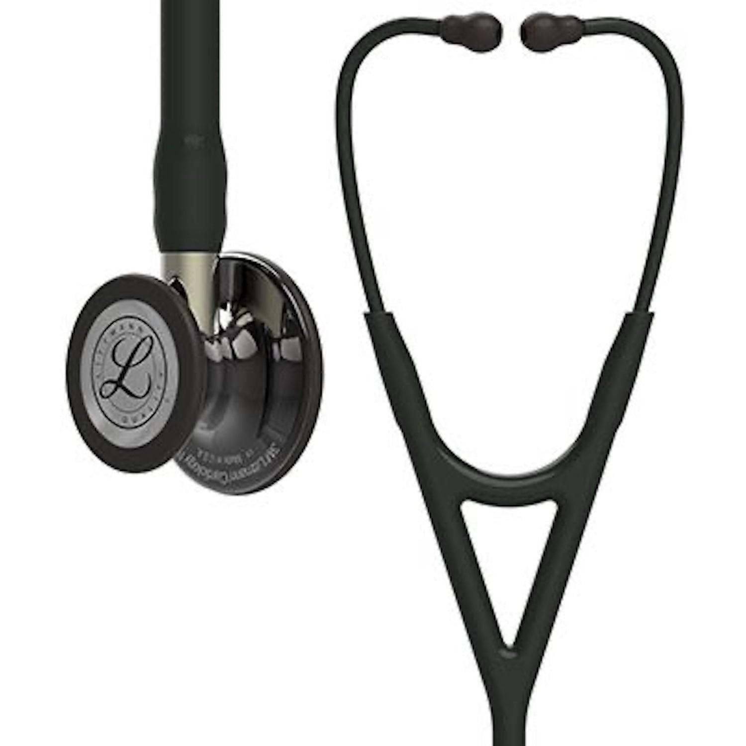 3M Littmann Cardiology IV Stethoscope | High Polish Smoke Edition | Black Tube | Champagne Stem