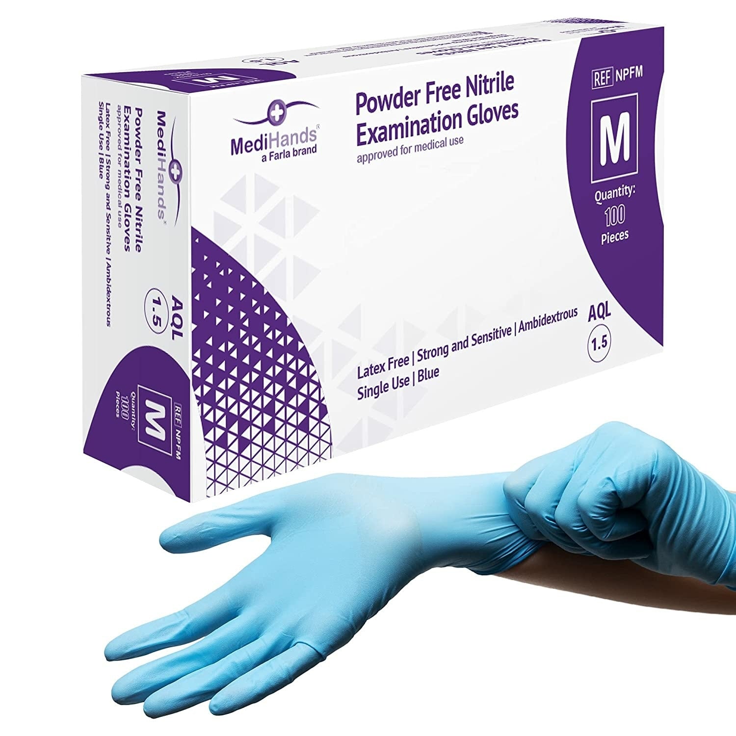 Finecare Latex Gloves 100枚入り×10個セット Finecare Latex Gloves 100枚入り×10個セット
